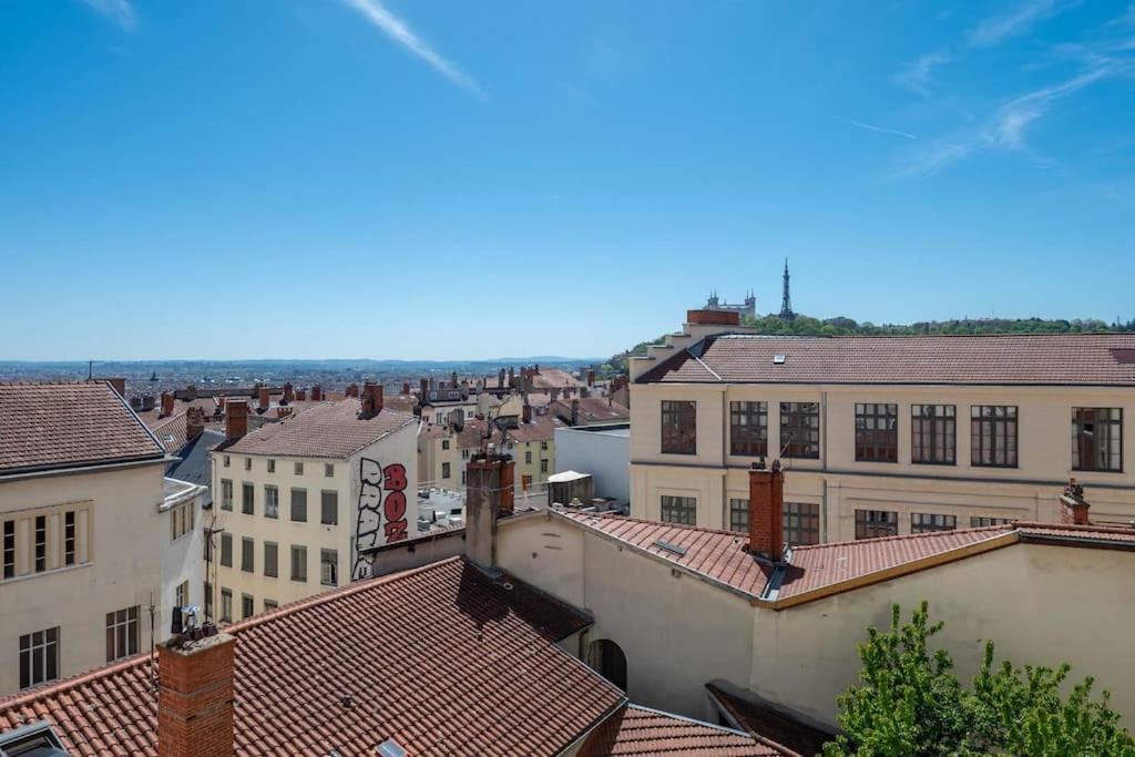 Apartamento Duplex Croix Rousse Avec Vue Sur Fourviere Lyon Exterior foto